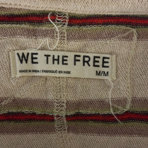 Free People Nina Stripe Long Sleeve Tee Size Medium - Picture 5 of 5